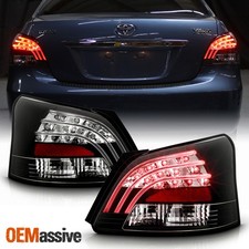 Fits 2007-2012 Toyota Yaris Sedan 4dr Led Tube Black Tail Lights Pair Leftright