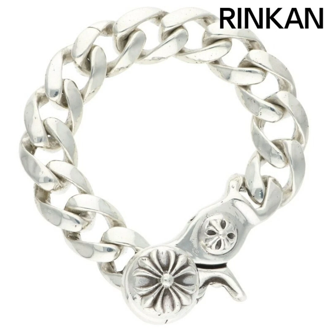 CHROME HEARTS Bracciale Uomo Cromo Cuori CLSC CHN LNK Classico Link Clip Argento 12LINK U