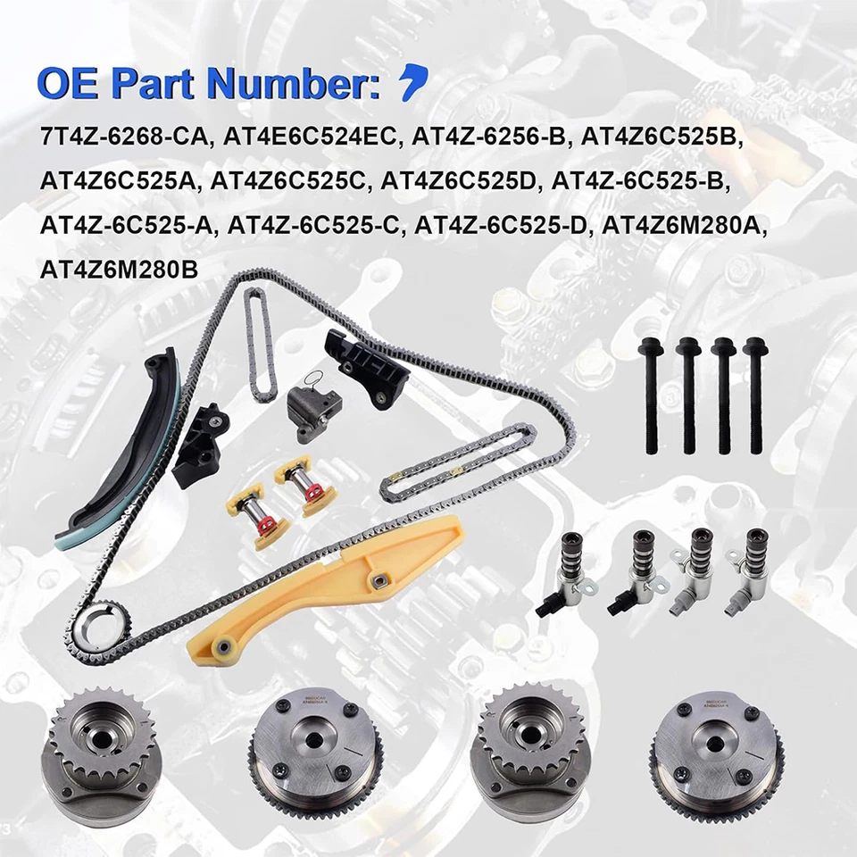 3.5LEngine Camshafts Rockers Lifters timing chain Fit Ford Expedition Navigator Foto 4 de 4