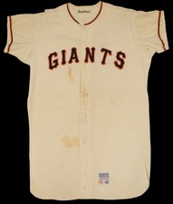 1971 San Francisco Giants Ed Goodson Game Worn Flannel Home Jersey