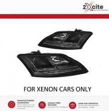 Headlights For Audi TT 06-09 8J Black Xenon DRL Devil Eye Sequential Indicators
