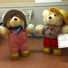 Vtg Wendy s Furskins Dudley Boone W/Tags Happy Holidays Plush Bear 1986
