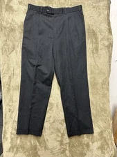 Brooks Brothers Pants Men's 34x29 Charcoal striaght Fit Wool Trouser