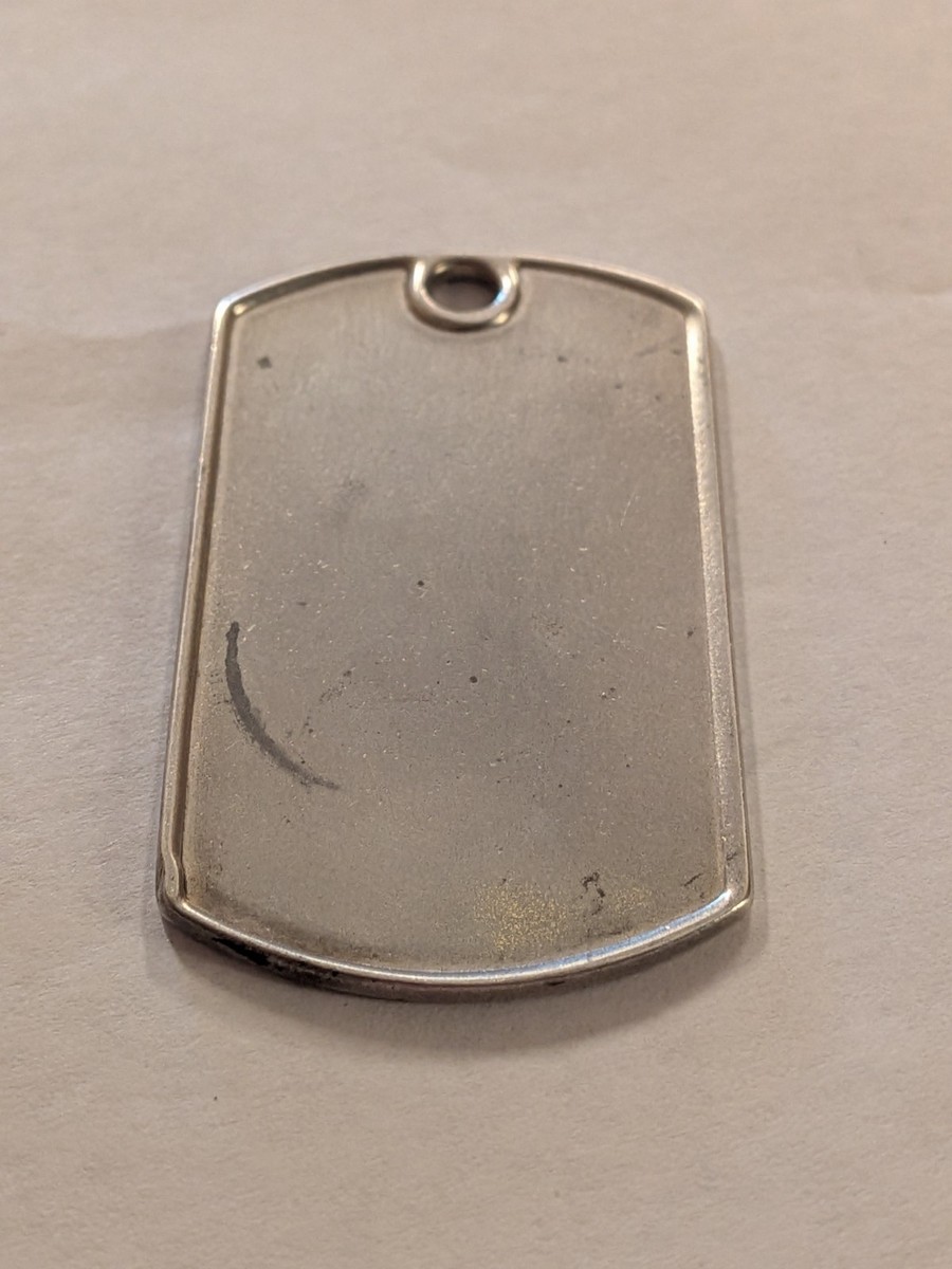 小物 vintageGUCCI silver dogtag Authentic Vintage Gucci Dog Tag For Pendant Necklace Sterling