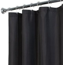 Bath Elements Heavy Duty Magnetized Shower Curtain Liner Black