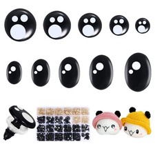 400PCS Safety Eyes for Amigurumi, 8-16mm Black Crochet Eyes with Washers, O...