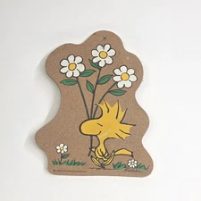 vintage WOODSTOCK cork board 1965 PEANUTS Charles Shultz Snoopy