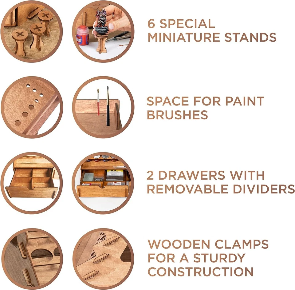 Tamiya Paint Bottle Rack - 74 Holes, 6 Stands, 2 Drawers - Image 4 of 4