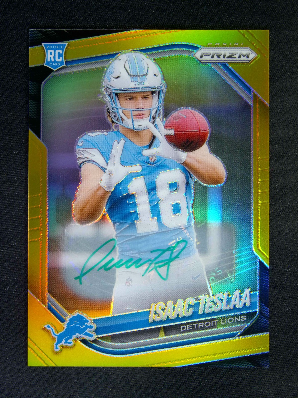 2025 Panini Prizm Isaac Teslaa #316 RC Rookie Auto Gold /10 view 1