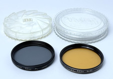 Vtg 52mm Hoya Polarizing Filter Vivitar No 85 Filter w/Cases Made in Japan