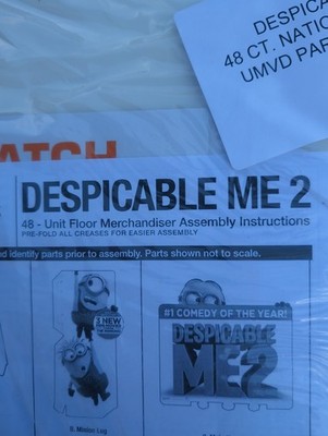 Unopened Promo Floor Merchandiser For Despicable Me 2
