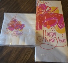 1977 American Greetings New Years Table Cover And Napkins, New In Packaging