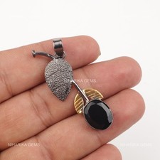 Schwarzer Onyx Stein Geburtstag Jahrestag Verlobung Neu Anhänger Schmuck 925