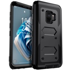For Samsung Galaxy S9 / S9 Plus Shockproof Case Rugged Heavy Duty Cover (Black)