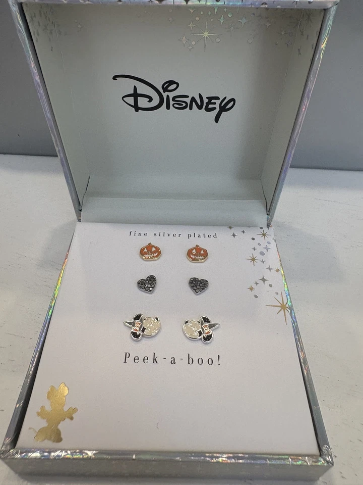 Pendientes Disney Halloween “BooTiful” Mickey Mouse Bruja Calabaza Corazón  Foto 3 de 4