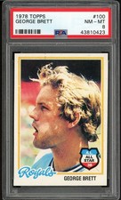 1978 TOPPS #100 GEORGE BRETT ROYALS PSA 8 NM/MT 554440 (KYCARDS)