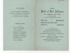 Port Jefferson Long Island NY Bank Statement of Condition June 30, 1917