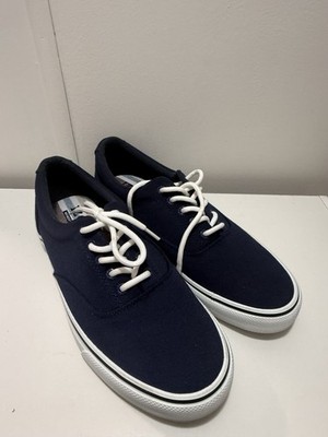 Izod Rangley Men's Lace Up Casual Canvas shoe Memory Foam Navy size 10