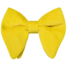Branduce Velvet Bow Ties for Men Oversize Pre-tie Bowtie Tuxedo Bowties Yellow