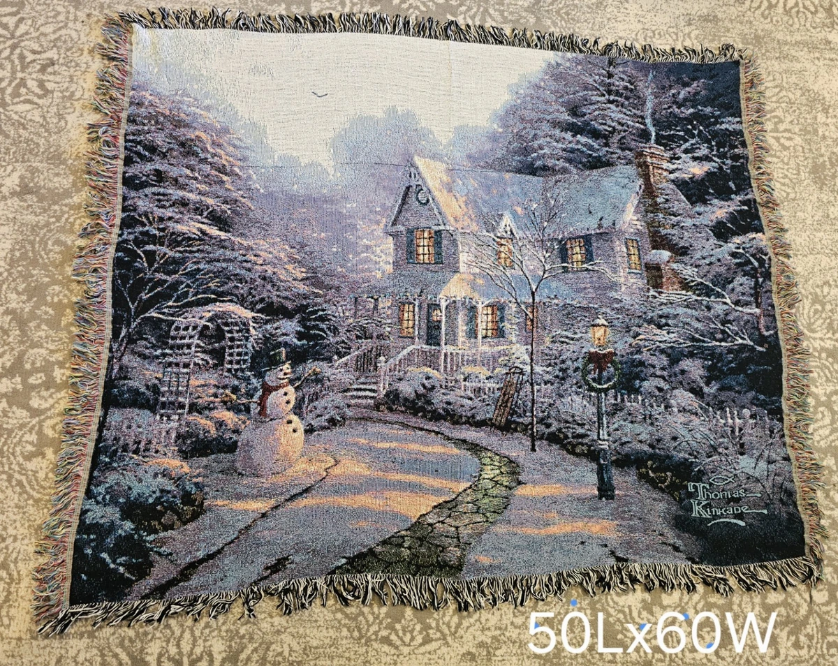 Thomas Kinkade USA製 ゴブラン織り 大判ラグ 25+ Thomas Kinkade Blankets & Throws for sale | Updated Sep 2026