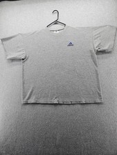 Vintage Adidas Shirt Mens XL Gray Small Logo Graphic Tee T-Shirt Made In USA
