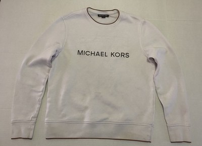 Michael Kors Medium Men s Cotton Blend Cream Crewneck Sweater