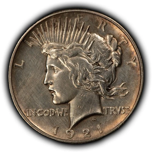 1921 $1 Silver Peace Dollar - High Relief Key Date - UNC Dets - SKU-B5522