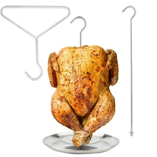 Stainless Steel Turkey Fryer Rack Kit for Thanksgiving Roasting Stand