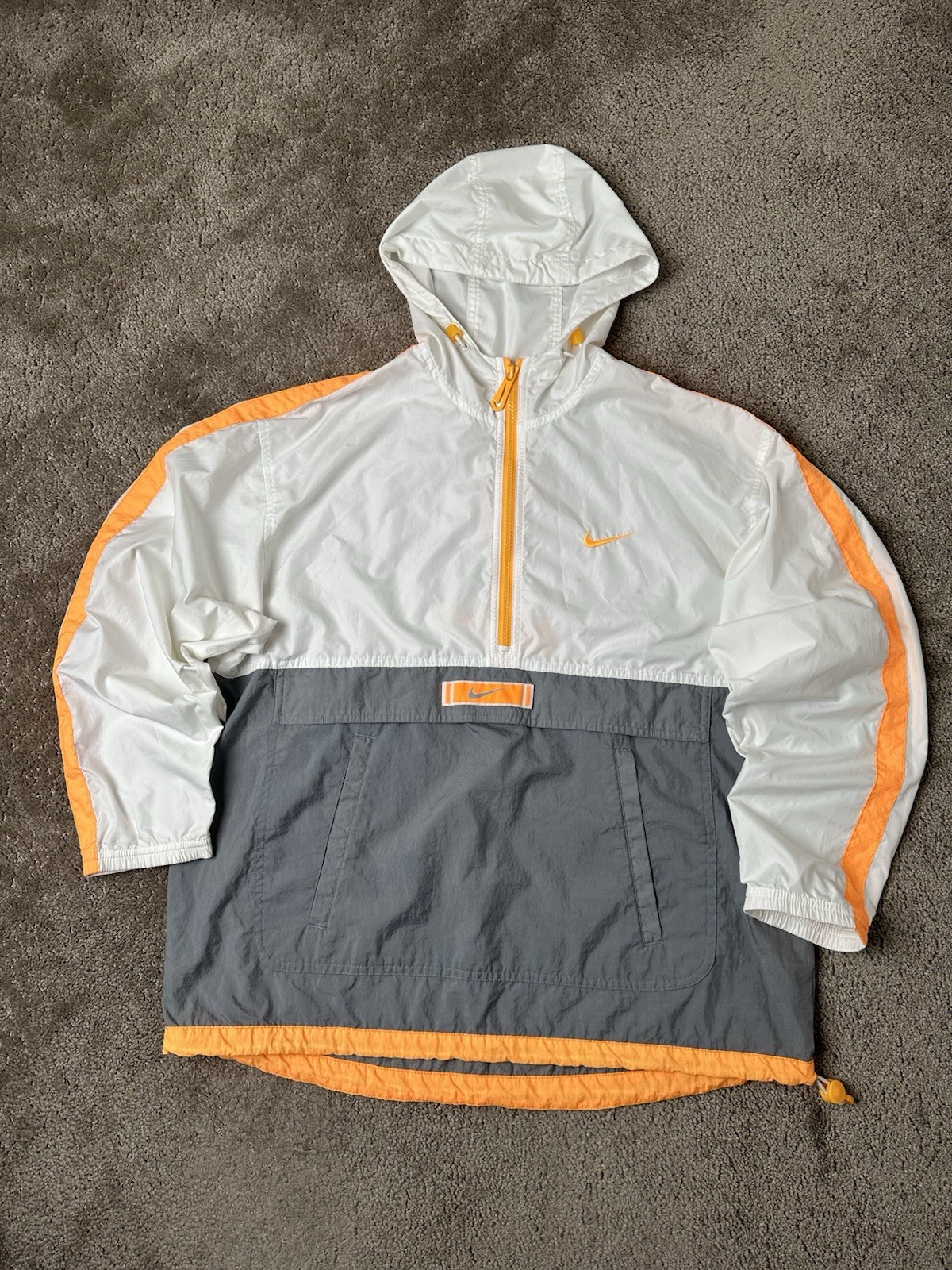 SACAI X NIKE Giacca a vento vintage uomo anni 90 Nike mezza zip centrale swoosh giacca anorak taglia S