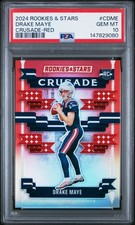 2024 PANINI ROOKIES & STARS CRUSADE RED #CDME DRAKE MAYE 52/99 PSA 10