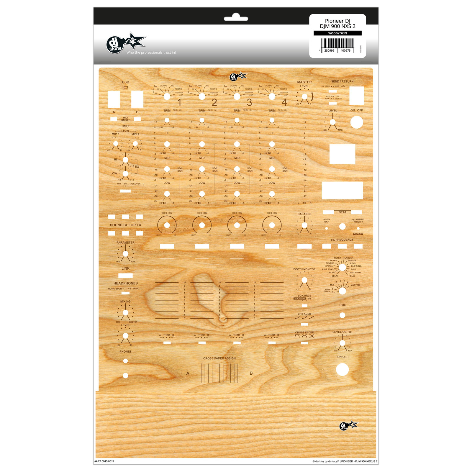 диджейские скины kompatibel mit Pioneer DJM-900 NXS 2 Skin Woody