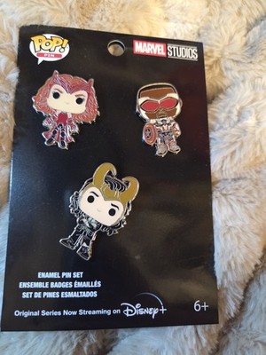 Funko POP! Pins Marvel Studios Enamel Pin Set 3 Pins WandaVision Loki TFTWS