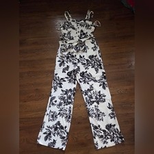 AMY BYER Girls XL/18 Black/white Tank Romper