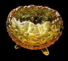 Fenton HOBNAIL! Gold 3 footed candy dish/vase 4.5 x3.5"