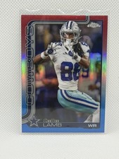CeeDee Lamb [Red White Blue Refractor] #76 Topps chrome 2025