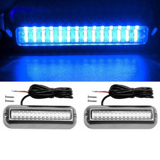 Larlansz 2Pcs Waterproof Marine Boat Lights Stainless Steel 42Leds Underwater