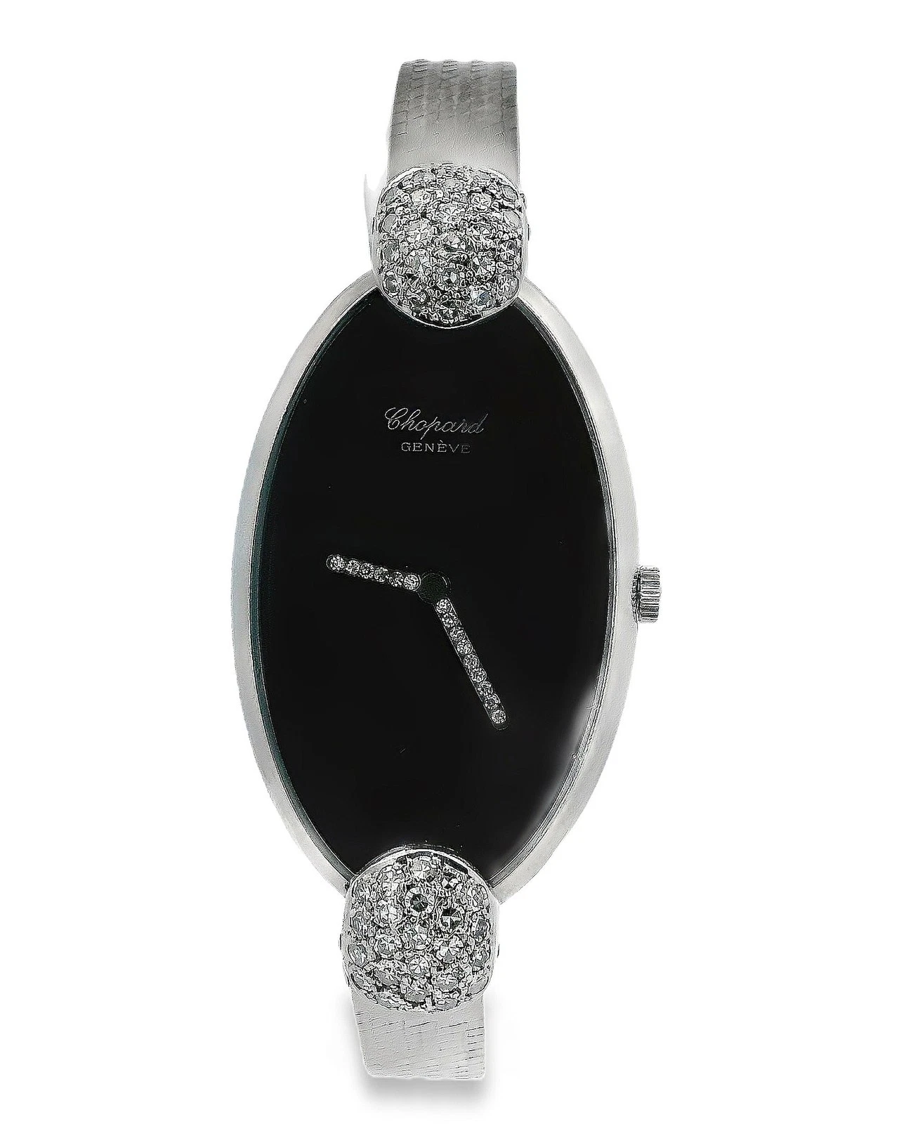 Chopard — Chopard Classic 18k White Gold & Diamond Onyx Dial Ladies Vintage Watch