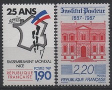 FRANCE 1987 : N° 2481/2496  RASSEMBLEMENT NICE/INSTITUT PASTEUR - NEUF** TTB
