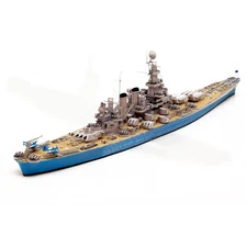 DIY 1:400 USS North Carolina BB-55 Paper Model Set Battleship Paper Model Ship