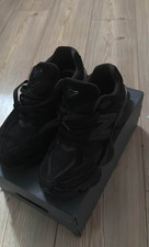 New Balance 9060 Triple Black Suede and beige and green