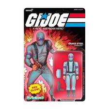 Super7 Reaction G.I. Joe Snake Eyes 3.75 Action Figure Red Glow Crystal Poison