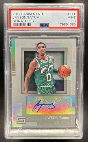 2017-18 Panini Status Jayson Tatum Signatures RC Auto #SG-JTT Celtics PSA 9