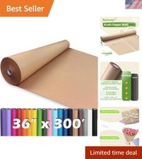 Affordable 36" x 3600" Brown Kraft Paper Roll - 80GSM for Eco-Friendly Crafting