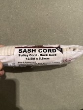 Waxed Cotton Sash Window Pulley Cord, 12.5M x 5.8mm, Cream