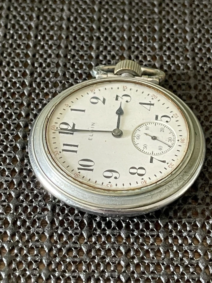 Antigo relógio de bolso Elgin grau 247 modelo 6 15j 16s por volta de 1900 - Imagem 4 de 4