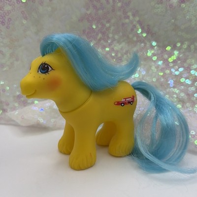 My Little Pony 1987 Vintage Playtime Baby Brother Racer G1 Pony MLP Racecar