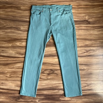 Levi's 511 Jeans Mens 36x29 Green Slim Straight Leg Medium Wash Denim Pants
