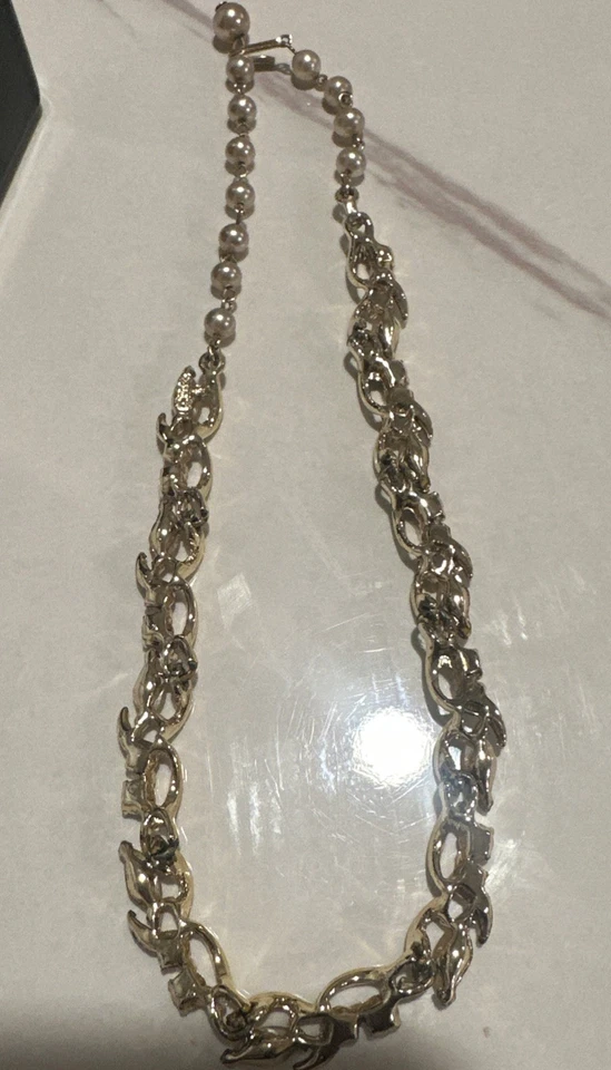 金色水钻项链 — 第 4/4 张图片