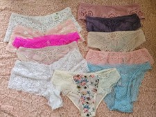 NWT Lot Of 11 Pair Victoria  s Secret Lace Panties Thong Cheeky Sz M- L