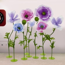 9PCS Artificial Floral Decor Wedding Backdrop Photography Props Fake Flowers